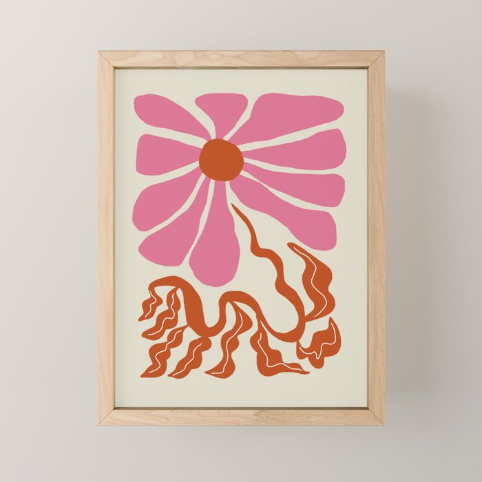 Pink daisy  Mini Art Print Gallery Image 1