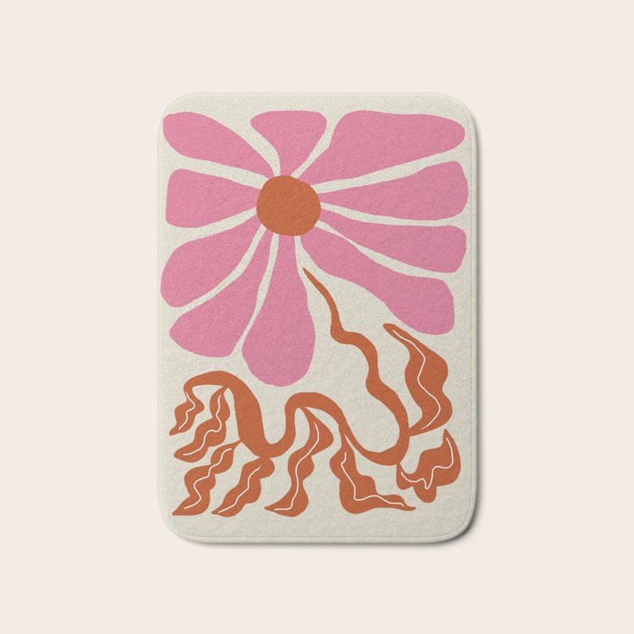 Pink daisy  Bath Mat Gallery Image 1
