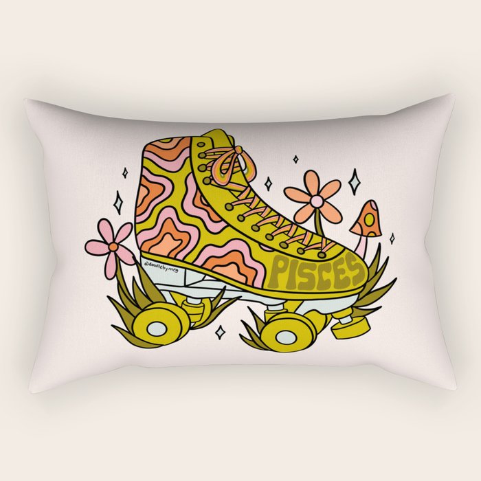 Pisces Roller Skate Rectangular Pillow Gallery Image 1