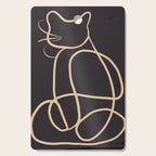 Abstract Line Art Cat Cutting Board Gallery Image 1