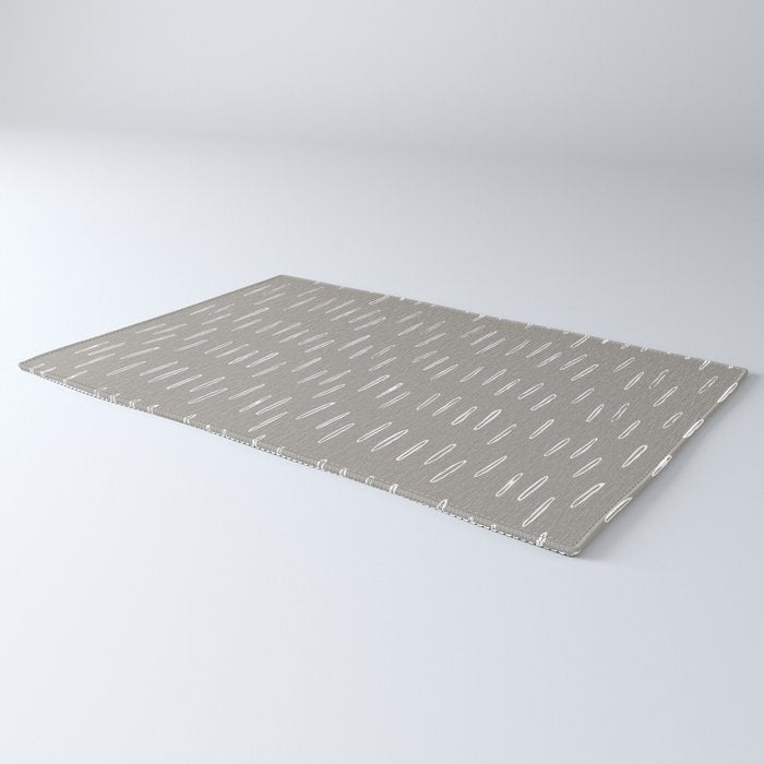 Raindrops, Gray, Minimalism, Abstract Art Rug Gallery Image 3