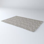Raindrops, Gray, Minimalism, Abstract Art Rug Gallery Image 3