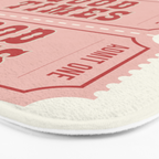 Good Times Retro Ticket, Pink Aesthetic Bath Mat Gallery Image 3