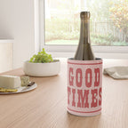 Good Times Retro Ticket, Pink Aesthetic Wine Chiller Gallery Image 4