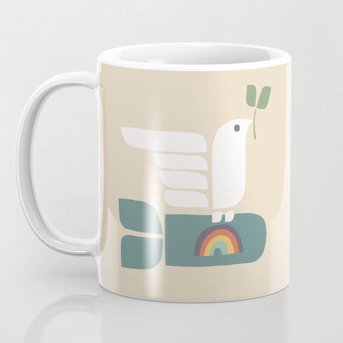 Peace dove and rainbow bomb Coffee Mug Gallery Image 3