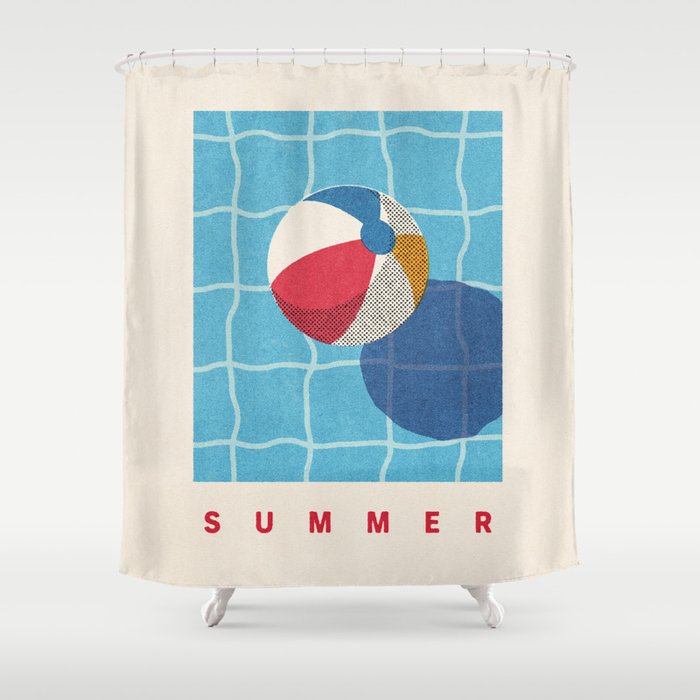 BALLS - Beach Ball - Summer Shower Curtain Gallery Image 1