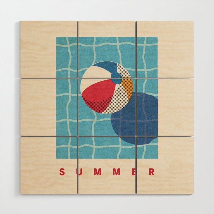 BALLS - Beach Ball - Summer Wood Wall Art Gallery Image 1