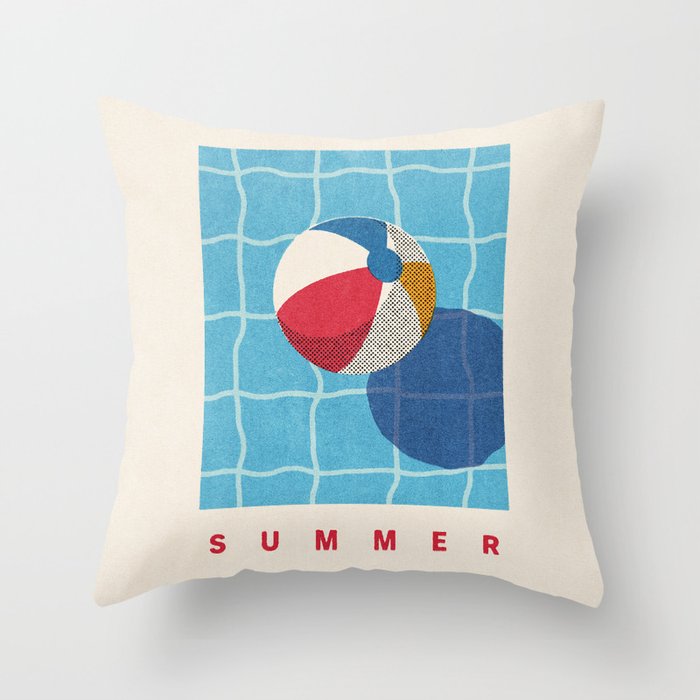 BALLS - Beach Ball - Summer Throw Pillow Gallery Image 6
