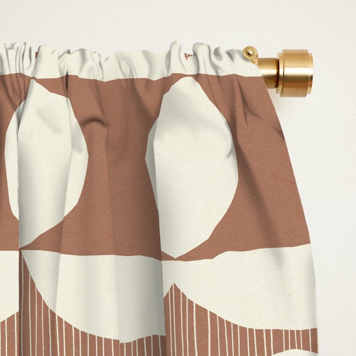 Geometric Repeats 1 Inspired by PANTONE 17 1230 Mocha Mousse Window Curtain Gallery Image 2