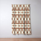 Geometric Repeats 1 Inspired by PANTONE 17 1230 Mocha Mousse Window Curtain Gallery Image 3