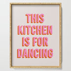 This Kitchen Is For Dancing (Pink & Orange) Serving Tray Gallery Image 1