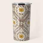 Golden Daisy Swirl Travel Mug Gallery Image 1