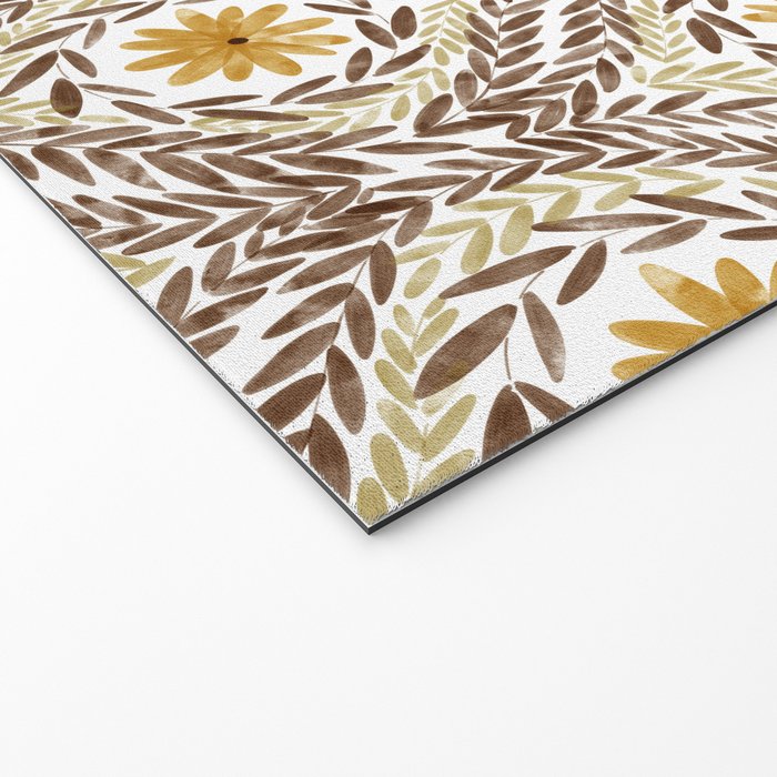 Golden Daisy Swirl Welcome Mat Gallery Image 2