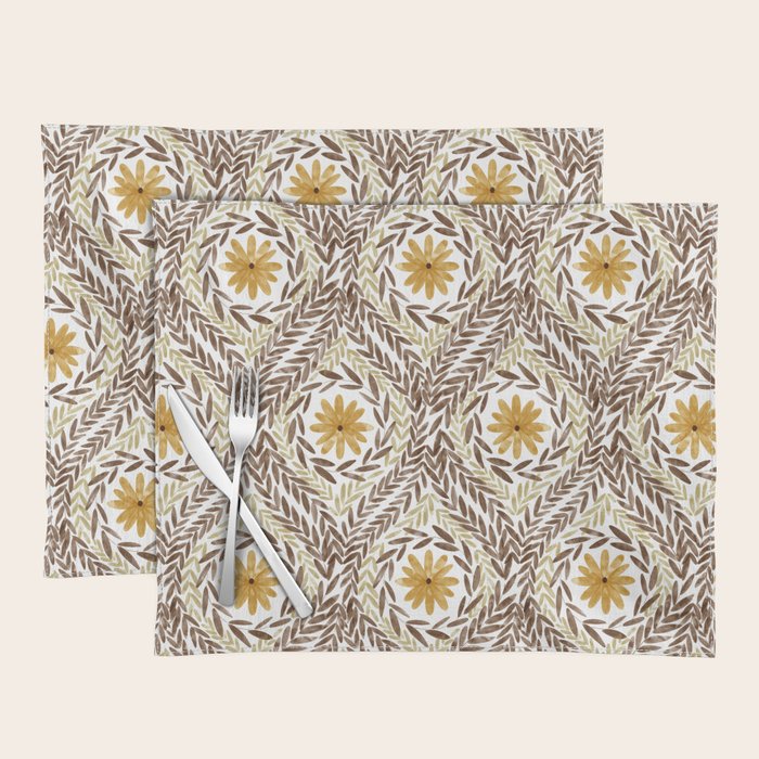 Golden Daisy Swirl Placemat Gallery Image 1