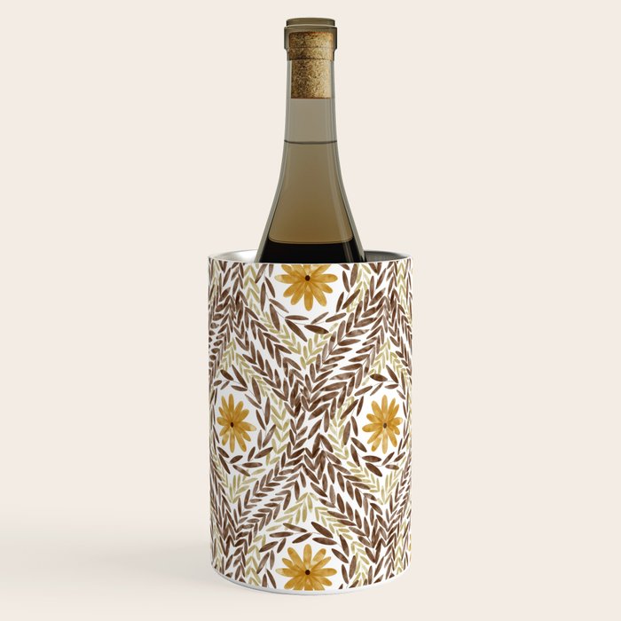 Golden Daisy Swirl Wine Chiller Gallery Image 1