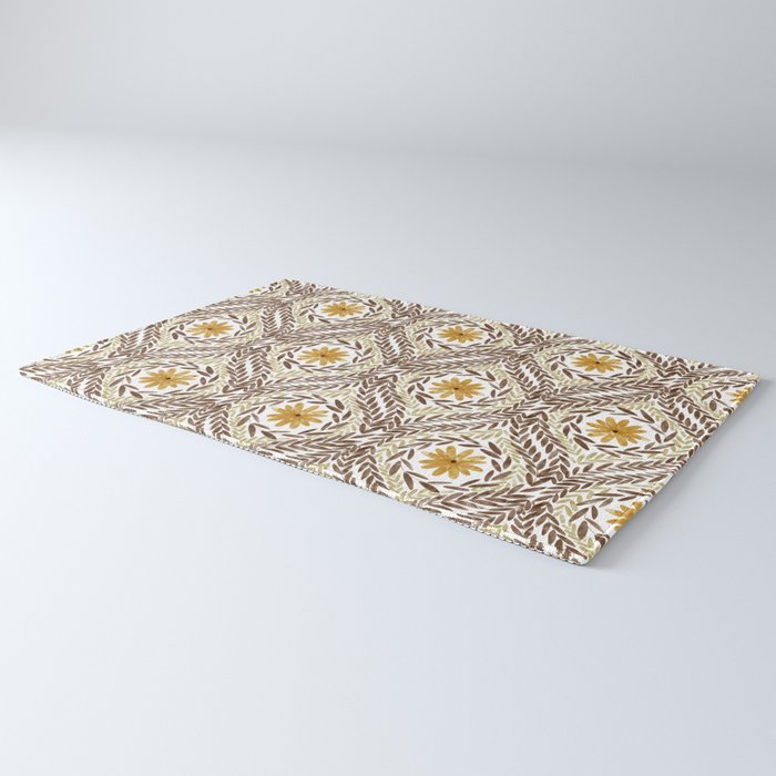 Golden Daisy Swirl Rug Gallery Image 3