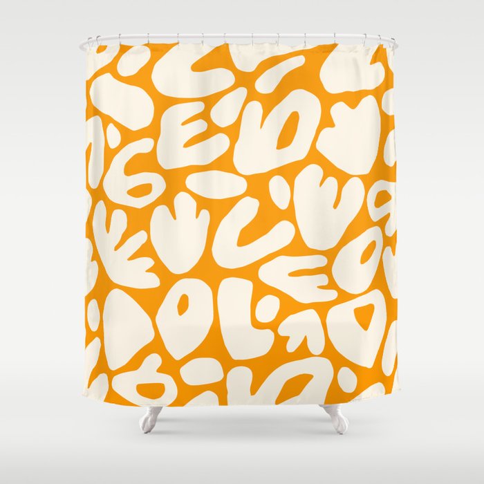 Abstract organic nature shape art pattern Shower Curtain Gallery Image 1