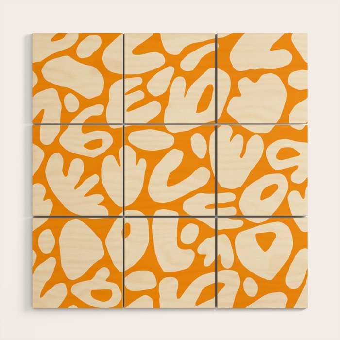 Abstract organic nature shape art pattern Wood Wall Art Gallery Image 1