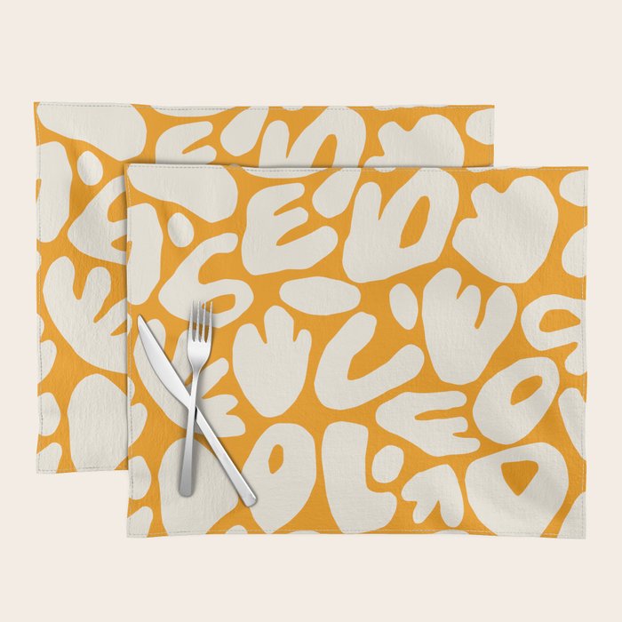 Abstract organic nature shape art pattern Placemat Gallery Image 1