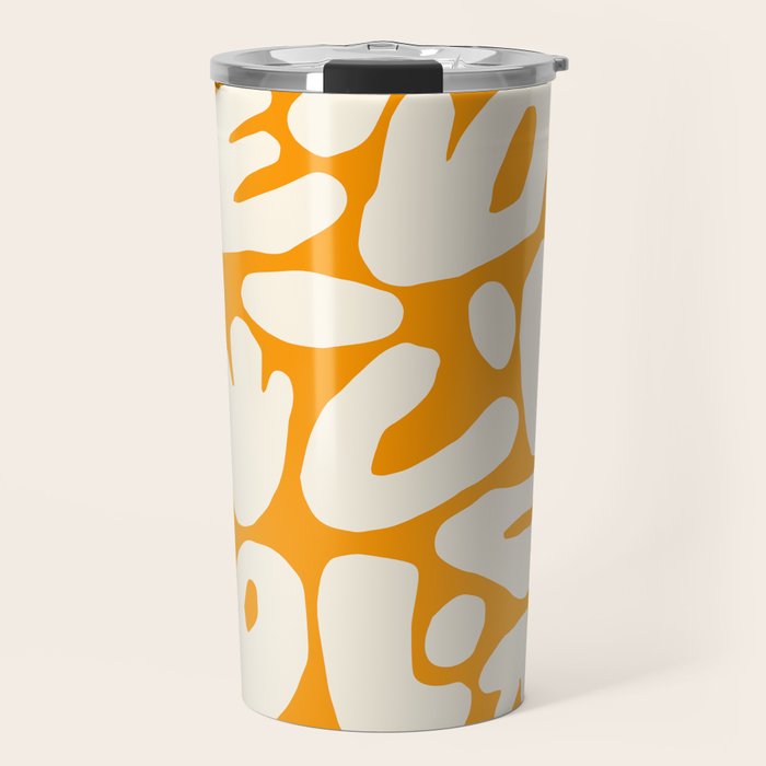 Abstract organic nature shape art pattern Travel Mug Gallery Image 1