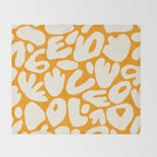 Abstract organic nature shape art pattern Throw Blanket Gallery Image 2
