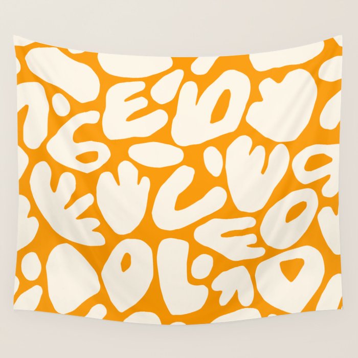 Abstract organic nature shape art pattern Wall Tapestry Gallery Image 4
