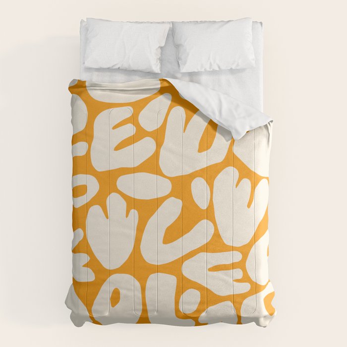 Abstract organic nature shape art pattern Comforter Gallery Image 6