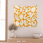 Abstract organic nature shape art pattern Wall Tapestry Gallery Image 2