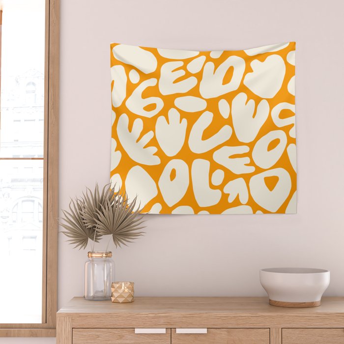 Abstract organic nature shape art pattern Wall Tapestry Gallery Image 2