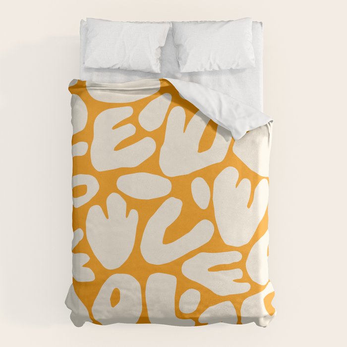 Abstract organic nature shape art pattern Duvet Cover Gallery Image 1