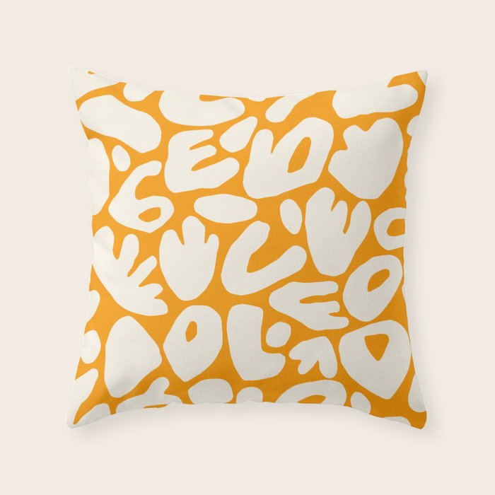 Abstract organic nature shape art pattern Throw Pillow Gallery Image 1