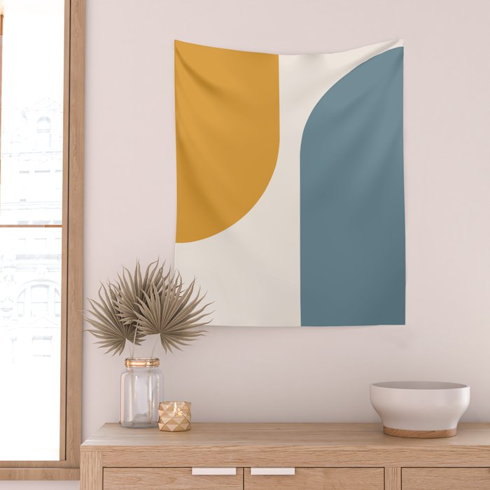 Modern Minimal Arch Abstract LXVIII Wall Tapestry Gallery Image 2