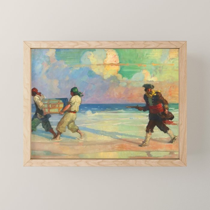 âAbsconding With The Treasureâ by NC Wyeth Mini Art Print Gallery Image 1
