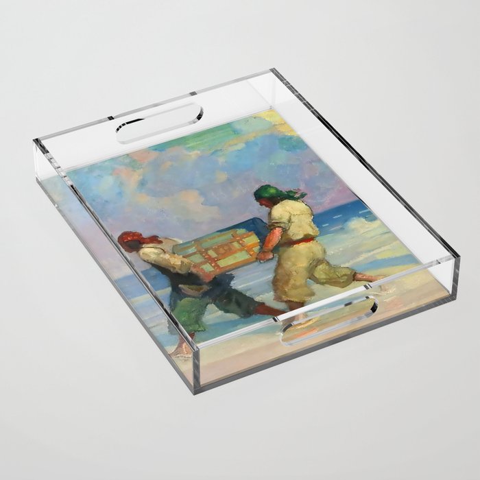 âAbsconding With The Treasureâ by NC Wyeth Acrylic Tray Gallery Image 1