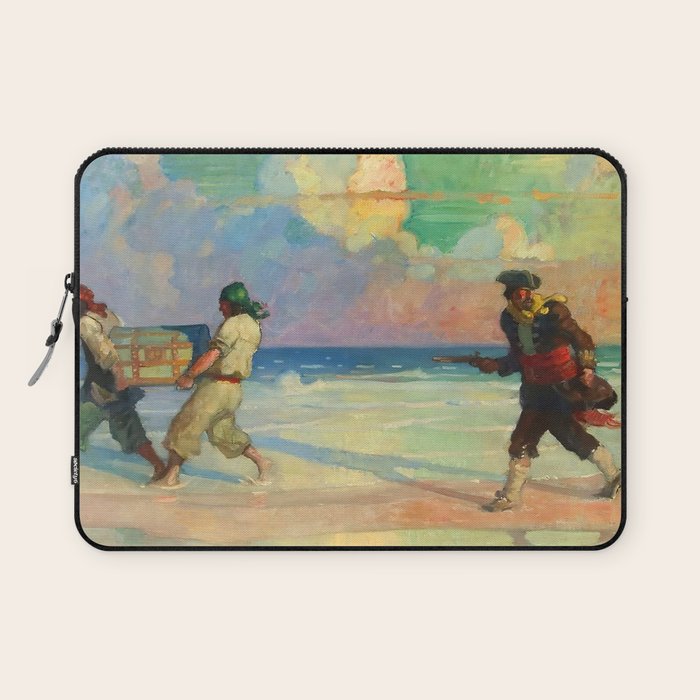 âAbsconding With The Treasureâ by NC Wyeth Laptop Sleeve Gallery Image 1