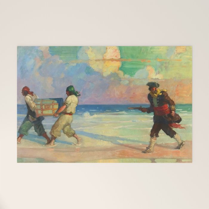 âAbsconding With The Treasureâ by NC Wyeth Welcome Mat Gallery Image 1