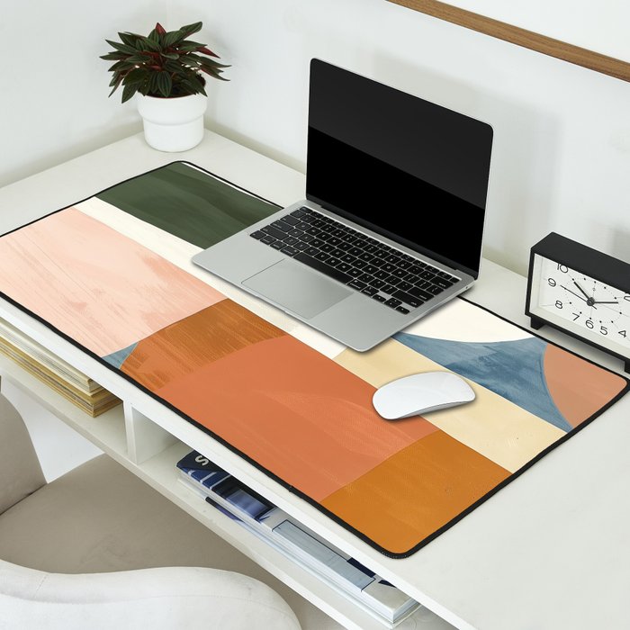 Soft Modern Abstract Shapes III Desk Mat Gallery Image 2