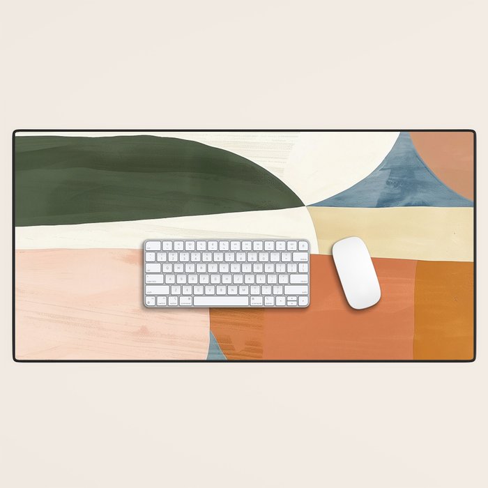Soft Modern Abstract Shapes III Desk Mat Gallery Image 1