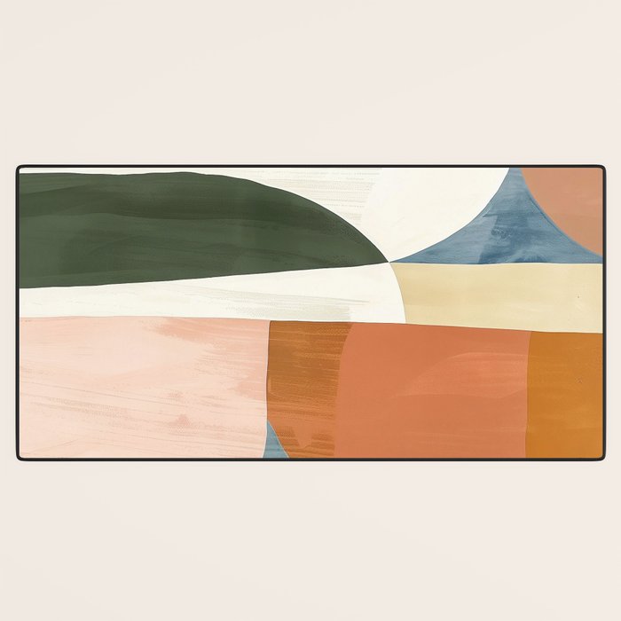 Soft Modern Abstract Shapes III Desk Mat Gallery Image 3