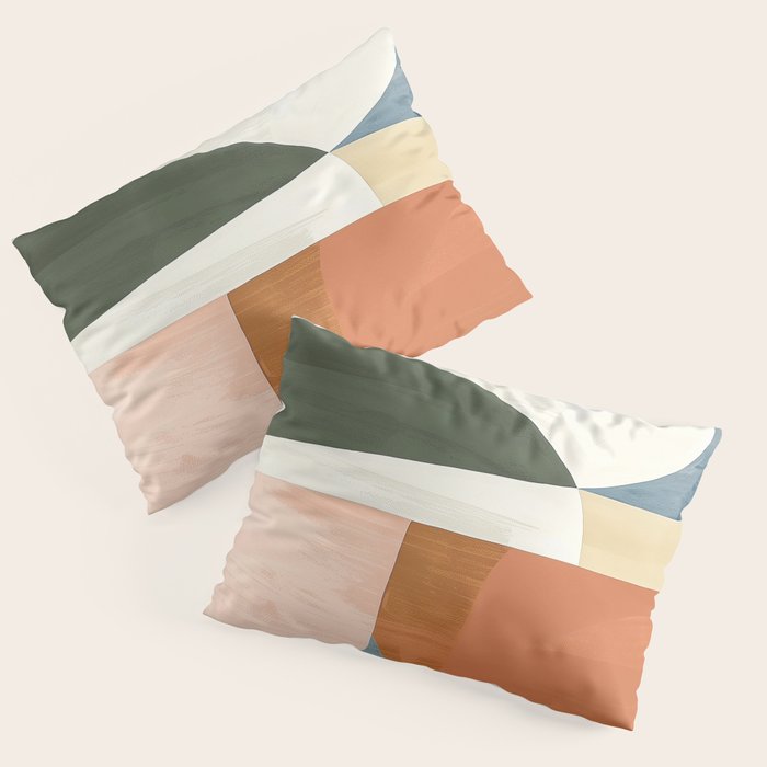 Soft Modern Abstract Shapes III Pillow Sham Gallery Image 1