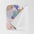 Abstract brush stroke madness Throw Blanket Gallery Image 3