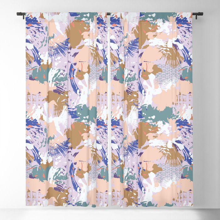 Abstract brush stroke madness Window Curtain Gallery Image 5