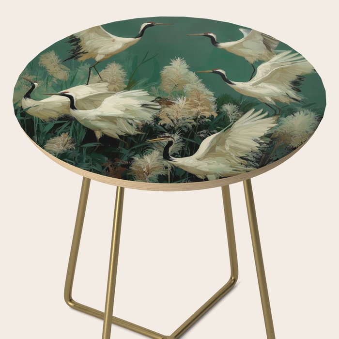 Japanese Poster Heron chinoiserie Print Bird Wall Art asian Japandi Wall Art sage green Painting Side Table Gallery Image 2