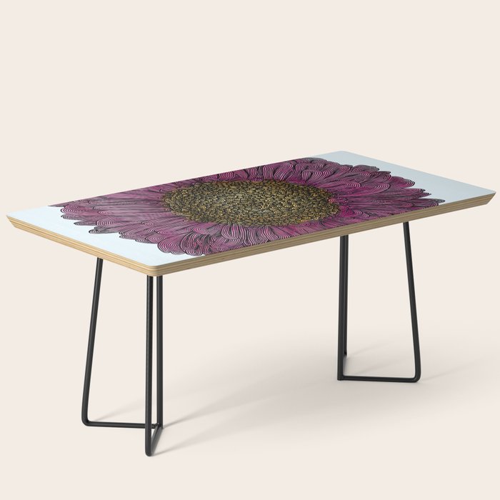 Pink Flower Drawing/ Illustration Coffee Table Gallery Image 1