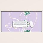 Plant based happyness Ajuga still life Desk Mat Gallery Image 1