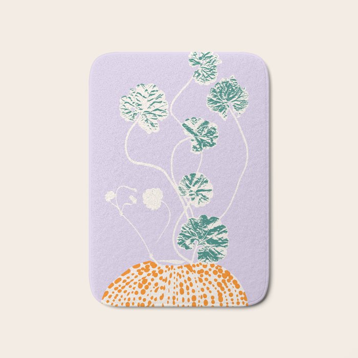 Plant based happyness Ajuga still life Bath Mat Gallery Image 1