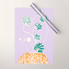 Plant based happyness Ajuga still life Wrapping Paper Gallery Image 1