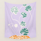 Plant based happyness Ajuga still life Wall Tapestry Gallery Image 4