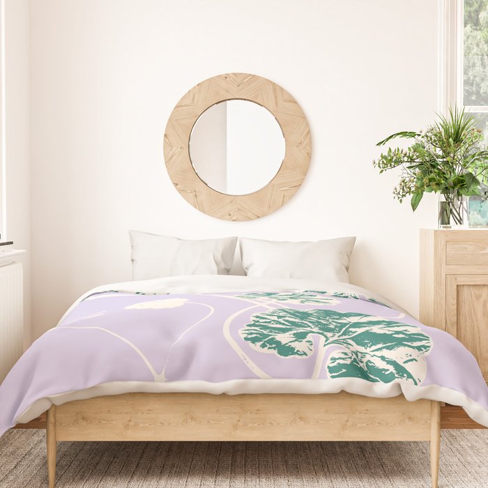 Plant based happyness Ajuga still life Duvet Cover Gallery Image 3
