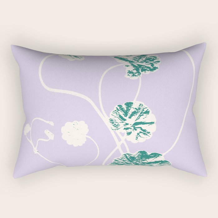 Plant based happyness Ajuga still life Rectangular Pillow Gallery Image 1